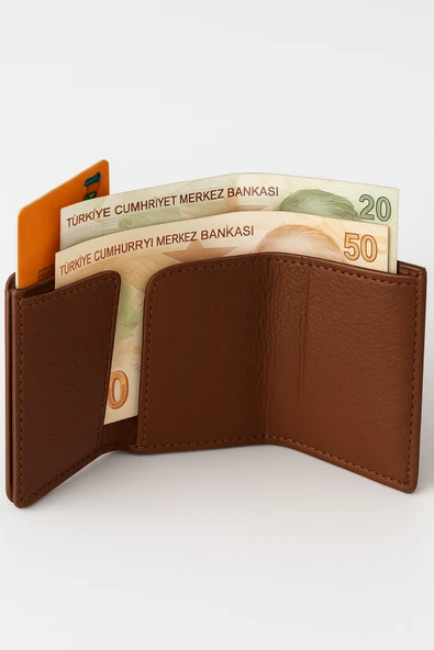 MKM Man Erkek Kahverengi Deri Kartlık Cüzdan - Slim ve Şık Tasarım, , RFID Koruma Özellikli - Resim 2