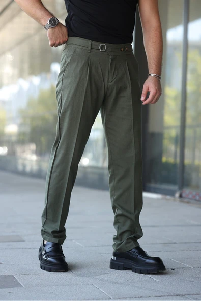 Tasarım İtalyan Model Keten Pantolon - 3