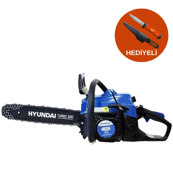 Hyundai Turbo 600 Motorlu Testere | 45cc 2.6HP Benzinli Testere – Welkut WS50 Çok Amaçlı Ağır İş Bıçağı Hediyeli ürün görseli