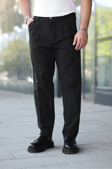 Yeni Sezon Baggy Keten Pantolon - 10