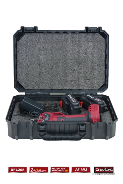 DAFLONG PRO BRUSHLESS 2.1M TELESKOPİK ÇELİK SANZUMAN ÇİFT BIÇAKLI ŞARJLI DİJİTAL BAĞ MAKASI DFL-205 - Resim 4