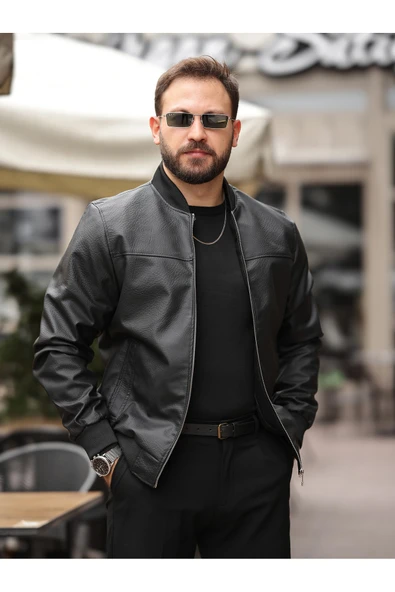 Yeni Sezon Kolej Bomber Süet Ceket - Resim 11