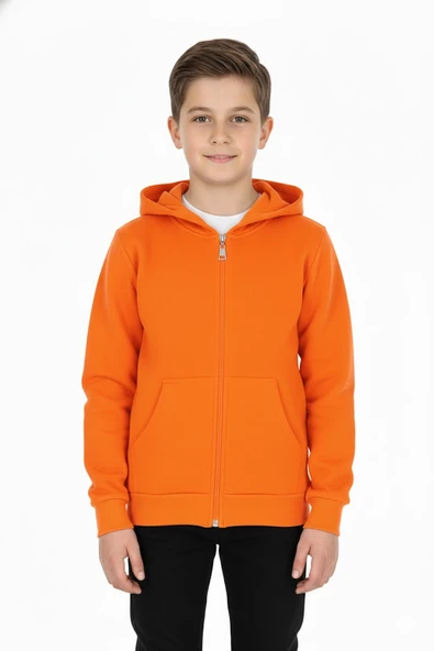 Erkek Çocuk Hırka Arkası Baskılı 2 Iplik Şardonlu - Resim 8