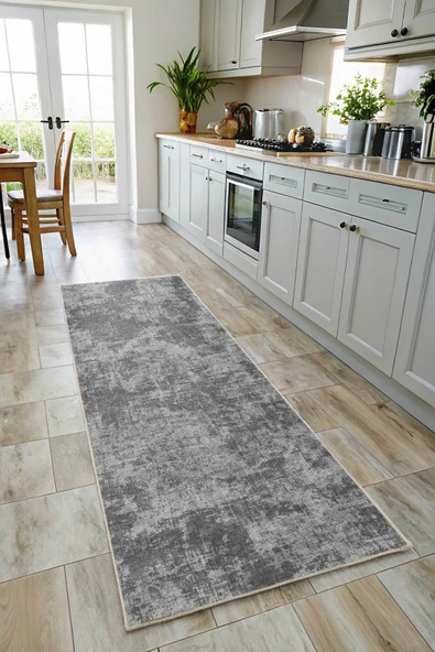 Pastel Home Kaşmir doku yumuşak kaymaz pamuk taban oturma odası salon mutfak koridor çocuk odası gri halı kilim - 4