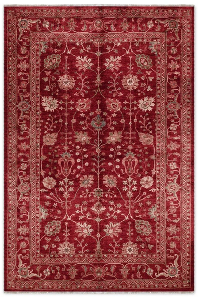 Pastel Home Tasarım Bordo Kırmızı Türkmen Klasik Şönil Halı Kilim Yolluk Kaymaz Yıkanabilir Salon Mutfak Koridor