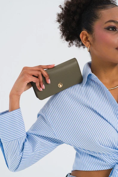 U.S. Polo Assn. Kadın Cüzdanı Haki Usc25371 - Resim 3