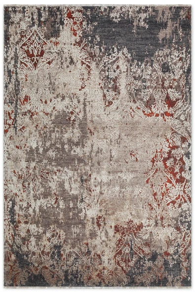 Pastel Home Tasarım Bej Gri Şönil Halı Kilim Yolluk Kaymaz Saçaklı Yıkanabilir Salon Mutfak Koridor Yatak Odası ürün görseli 1