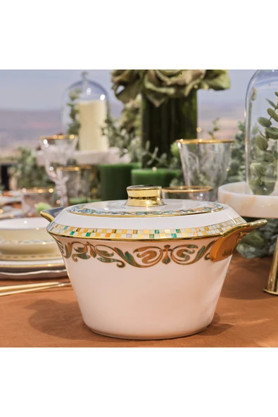 Schafer Tılsım Jade Yemek Takımı 60 Parça-Yeşil - Resim 8