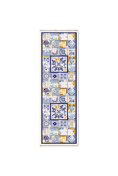 Pastel Home Saçaklı şönil pamuk dekoratif halı kilim - Resim 6