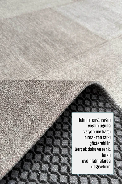 Pastel Home Bej Krem Patchwork Şönil Halı Kilim Yolluk Kaymaz Yıkanabilir Saçaklı Oturma Odası Mutfak Koridor - Resim 5