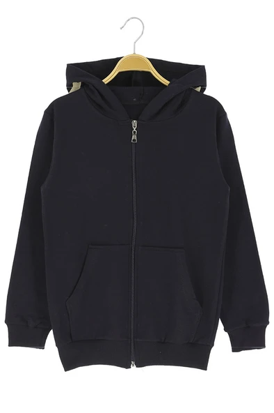 Erkek çocuk hırka 2 iplik şardonlu arkası baskılı