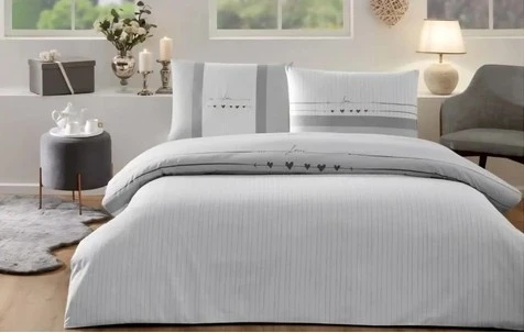 Özdilek Nev Heartbeat Gri (Özel) Tek Kişilik Nevresim Takımı