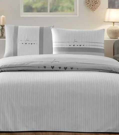 Özdilek Nev Heartbeat Gri (Özel) Tek Kişilik Nevresim Takımı - 2