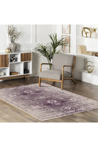 Pastel Home Etnik Desenli Yeşil Şönil Halı Kilim Yolluk Kaymaz Saçaklı Yıkanabilir Oturma Odası Mutfak Koridor - 11