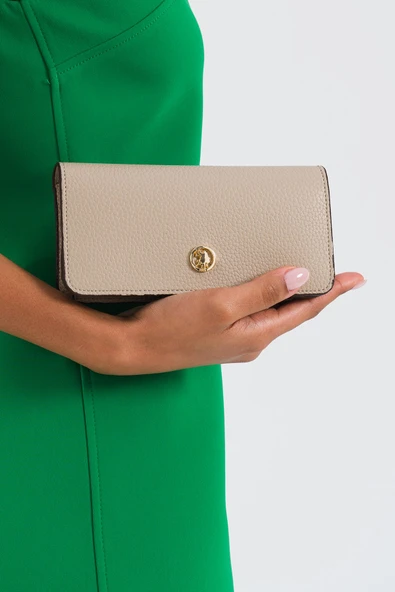 U.S. Polo Assn. Kadın Cüzdanı Bej Usc25371 - Resim 3