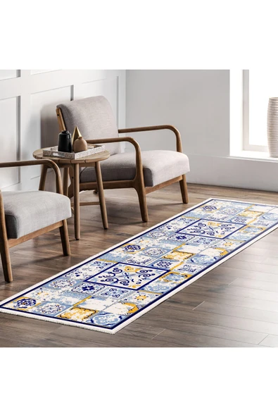 Pastel Home Saçaklı şönil pamuk dekoratif halı kilim - Resim 7