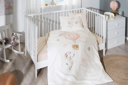 Özdilek Pink Ballıın Pembe %100 Pamuk Bebek Nevresim Takımı - 4