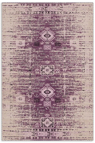 Pastel Home Etnik Desenli Yeşil Şönil Halı Kilim Yolluk Kaymaz Saçaklı Yıkanabilir Oturma Odası Mutfak Koridor - 7