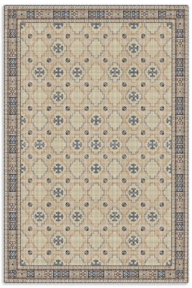 Pastel Home Bej Krem Etnik Şönil Halı Kilim Yolluk Kaymaz Yıkanabilir Saçaklı Koridor Mutfak Oturma Odası ürün görseli 1