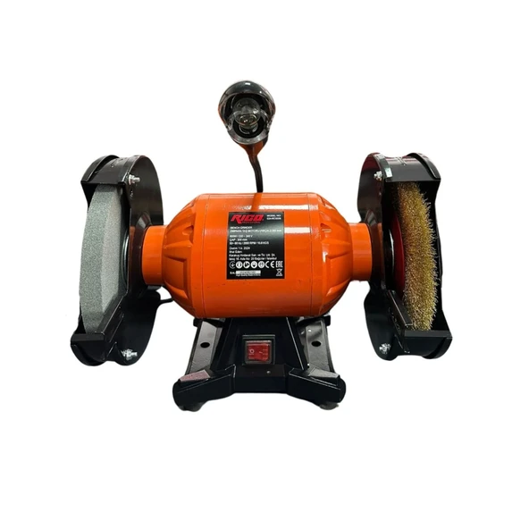 Rico Profesyonel Taş Motoru Işıklı Tel Fırçalı 600W 200 mm- 024-RC0006