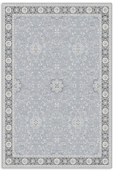 Pastel Home Açık Mavi Klasik Şönil Halı Kilim Yolluk Yıkanabilir Kaymaz Saçaklı ürün görseli 1