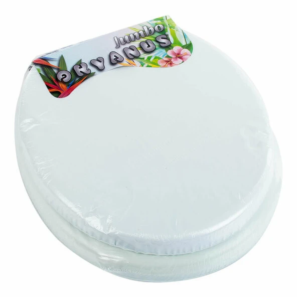 Jumbo düz beyaz ekstra kalın yumuşak süngerli klozet kapağı