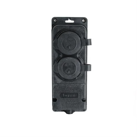 Byes Kauçuk Monofaze 2'li Grup Priz 1x16A. 220V. IP44 ( 2 Adet ) - Resim 3