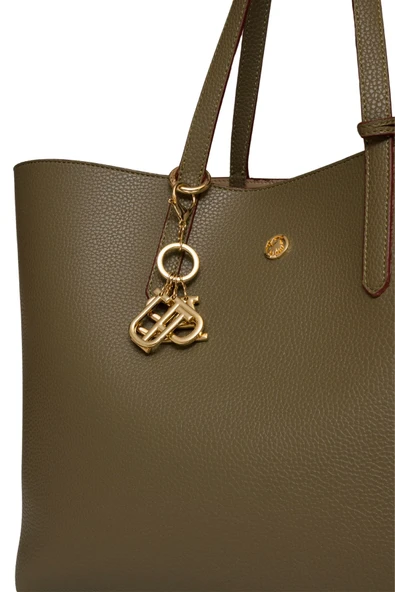 U.S. Polo Assn. Kadın Omuz Çanta Haki Us25197 - Resim 4