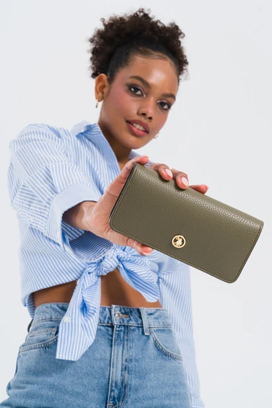 U.S. Polo Assn. Kadın Cüzdanı Haki Usc25371 - Resim 2