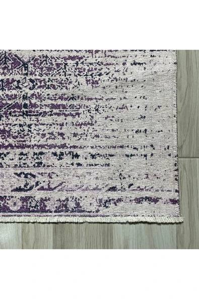 Pastel Home Etnik Desenli Yeşil Şönil Halı Kilim Yolluk Kaymaz Saçaklı Yıkanabilir Oturma Odası Mutfak Koridor - 8