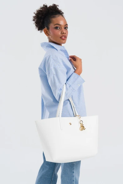 U.S. Polo Assn. Kadın Omuz Çanta Beyaz Us25197 - Resim 2