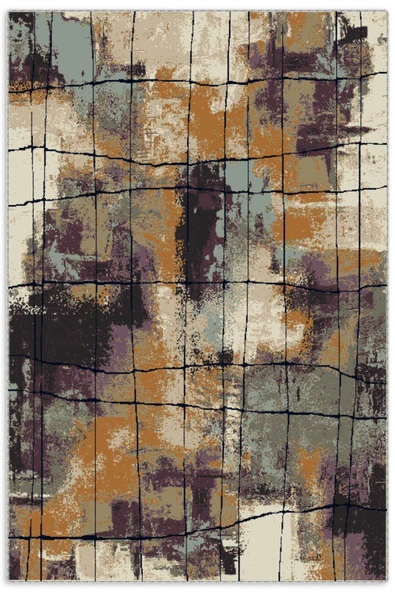 Pastel Home Bohem Eskitme Şönil Halı Kilim Yolluk Mor Kaymaz Pamuk Taban Yıkanabilir Kendinden Saçaklı - Resim 7