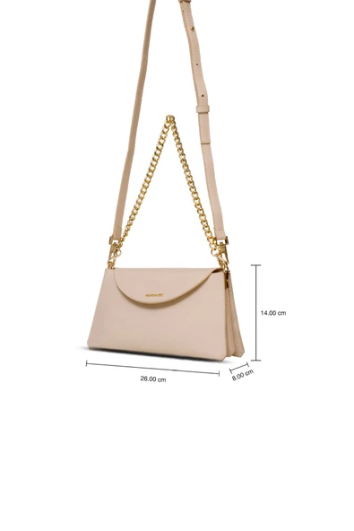 U.S. Polo Assn. Çapraz Askılı Kadın Çanta Bej Us25118 - Resim 6