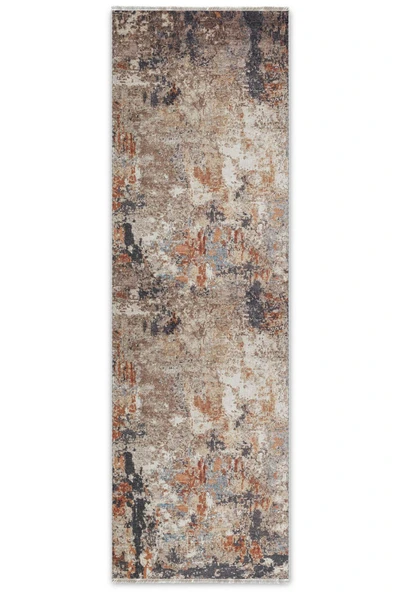 Pastel Home Tasarım Bej Şönil Halı Kilim Yolluk Kaymaz Saçaklı Yıkanabilir Salon Mutfak Koridor Yatak Odası - Resim 7