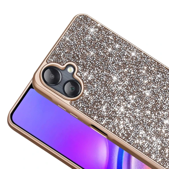 Galaxy A06 Kılıf Parlak Taşlı Tasarım Zore Pırlanta Kapak - 5