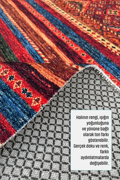 Pastel Home Renkli Bordo Tasarım Şönil Halı Kilim Yolluk Kaymaz Yıkanabilir Salon Oturma Odası Halısı Mutfak - 5