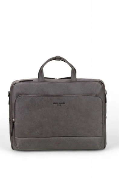 Pierre Cardin Erkek Laptop Evrak Çantası Gri 01pc00109 - Resim 2