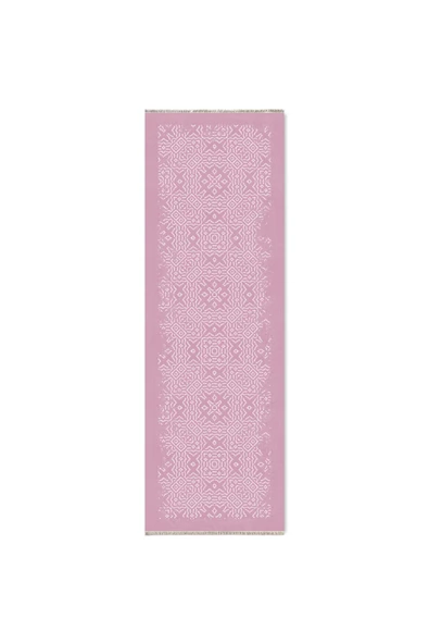 Pastel Home Modern Pembe Şönil Halı Kilim Yolluk Saçaklı Yıkanabilir Kaymaz Mutfak Koridor Salon Oturma Odası - 6