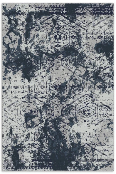 Pastel Home Abstract Mavi Şönil Halı Kilim Kaymaz Yıkanabilir Saçaklı Salon Oturma Odası Mutfa Koridor