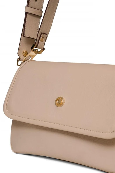 U.S. Polo Assn. Çapraz Askılı Kadın Çanta Bej Us25126 - Resim 4