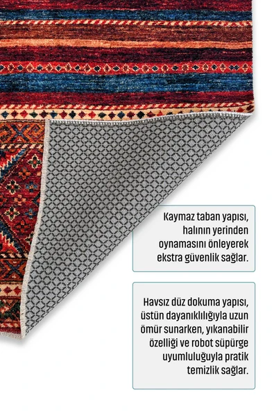 Pastel Home Renkli Bordo Tasarım Şönil Halı Kilim Yolluk Kaymaz Yıkanabilir Salon Oturma Odası Halısı Mutfak - 4