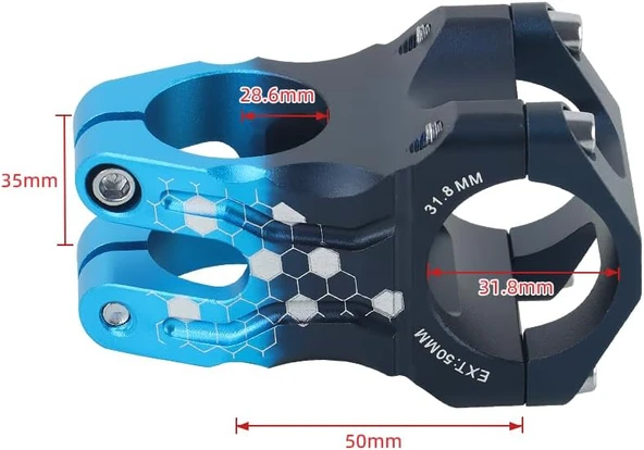 Wake Çift Renk Gidon Boğazı 50mm 31.8mm Farklı Renklerde - Resim 8