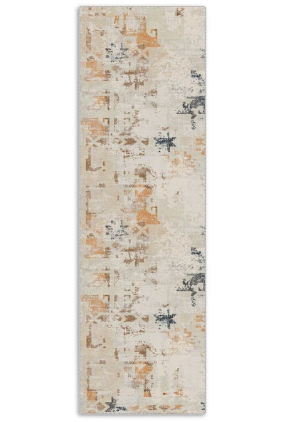 Pastel Home Kaşmir doku yumuşak kaymaz pamuk taban oturma odası salon mutfak koridor sarı lacivert bej halı - 5