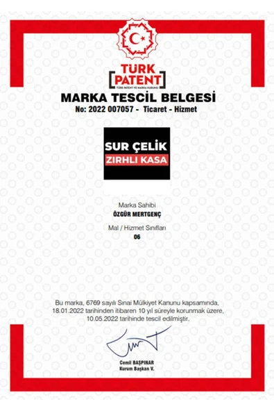 SUR  ÇELİK PARA KASALARI 54 cm 90 KG Para Kasası (anahtarlı) - Resim 4