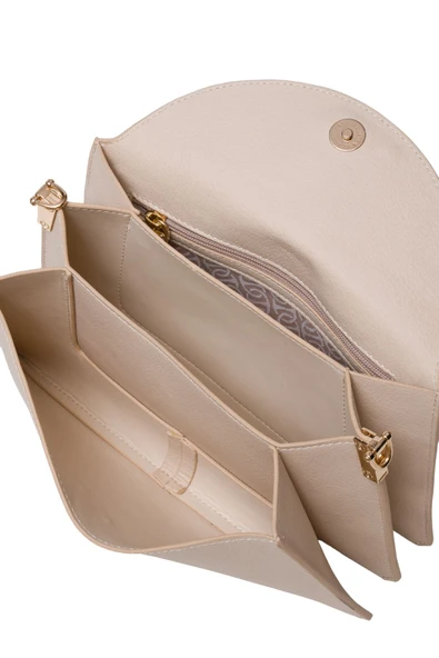 U.S. Polo Assn. Çapraz Askılı Kadın Çanta Bej Us25118 - Resim 5