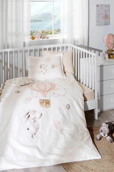 Özdilek Pink Ballıın Pembe %100 Pamuk Bebek Nevresim Takımı