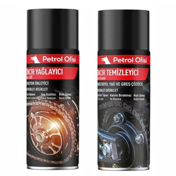 Petrol Ofisi Motosiklet Zincir Bakım Paketi Fırça Temizleyici Yağlayıcı - Resim 3