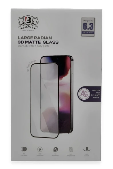 Litae Trend BFS  iPhone 16 Pro Max Bilvis 3D Mat Cam Ekran Koruyucu ürün görseli 1