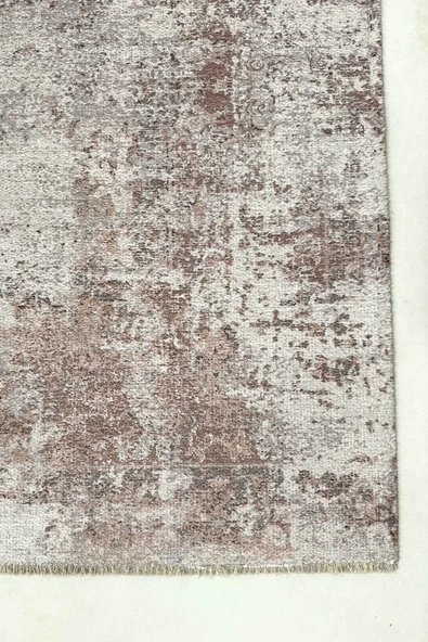 Pastel Home Vintage Mavi Şönil Halı Kilim Yolluk Kendinden Saçaklı Kaymaz Yıkanabilir Salon Mutfak Koridor - Resim 9