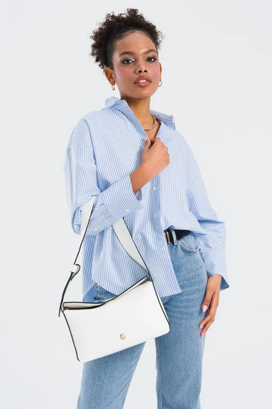 U.S. Polo Assn. Çapraz Askılı Kadın Çanta Beyaz Us25203 - Resim 2